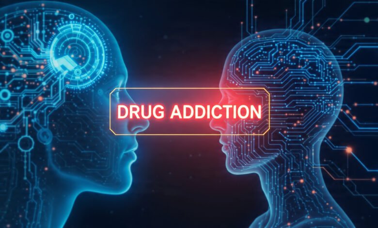 drug addiction affects the brain