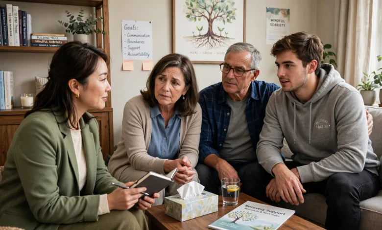 Family therapy during addiction recovery